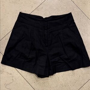 Catherine Malandrino Black High Waist Shorts